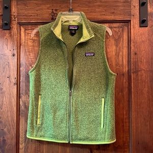 Patagonia Green Fleece Zip Up Vest Vest Women Medium